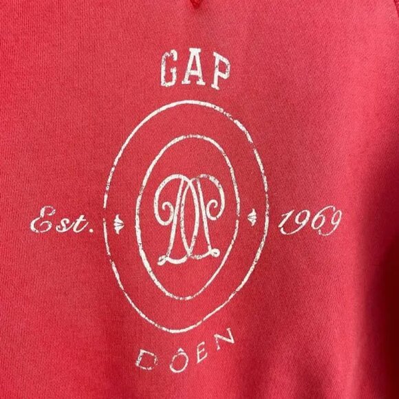 Gap x Doen Red Crop Crew neck Sweater - Kids L/Womens XXS - Picture 3 of 4